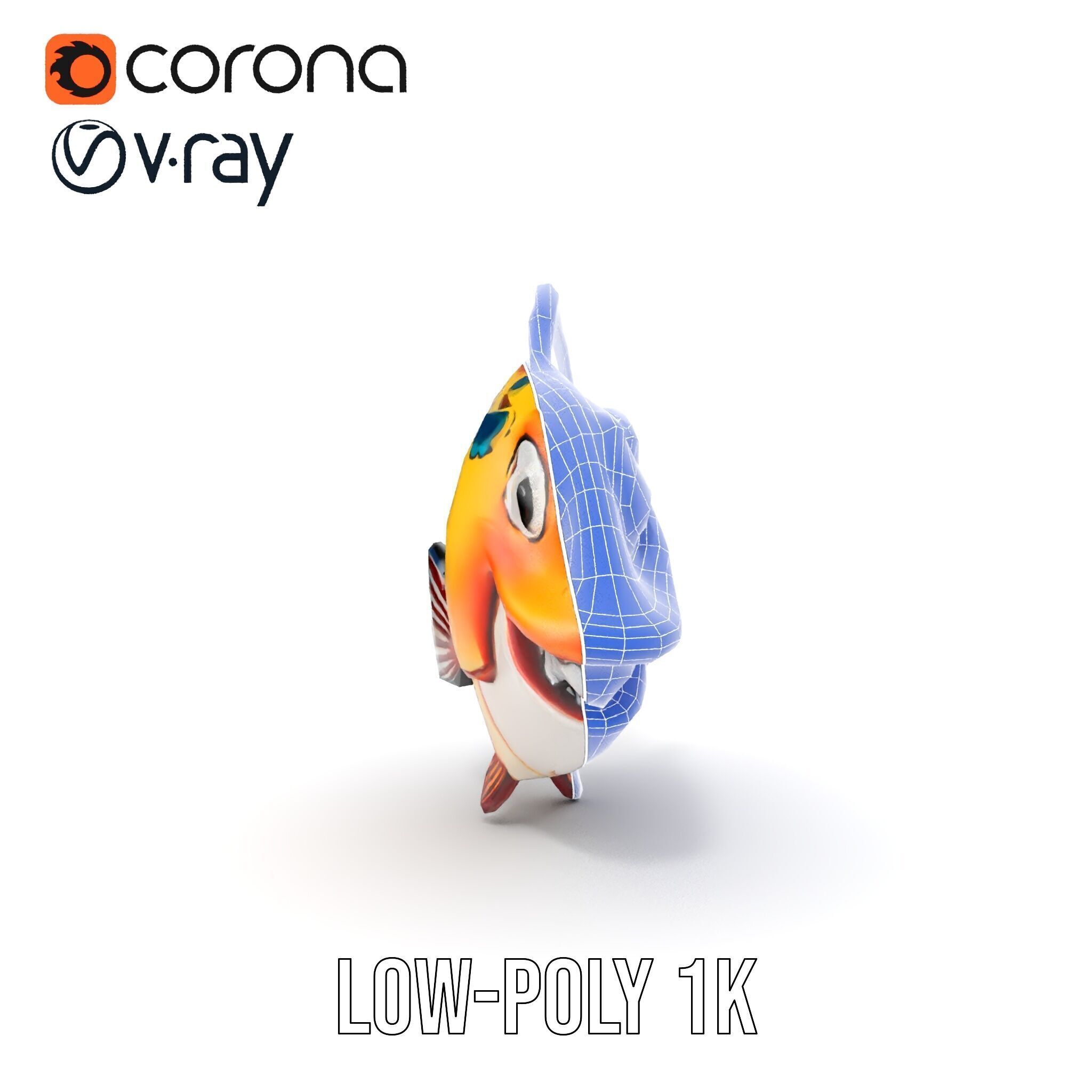 Cartoon Fish D Model Pack Low-poly 3D model_26
