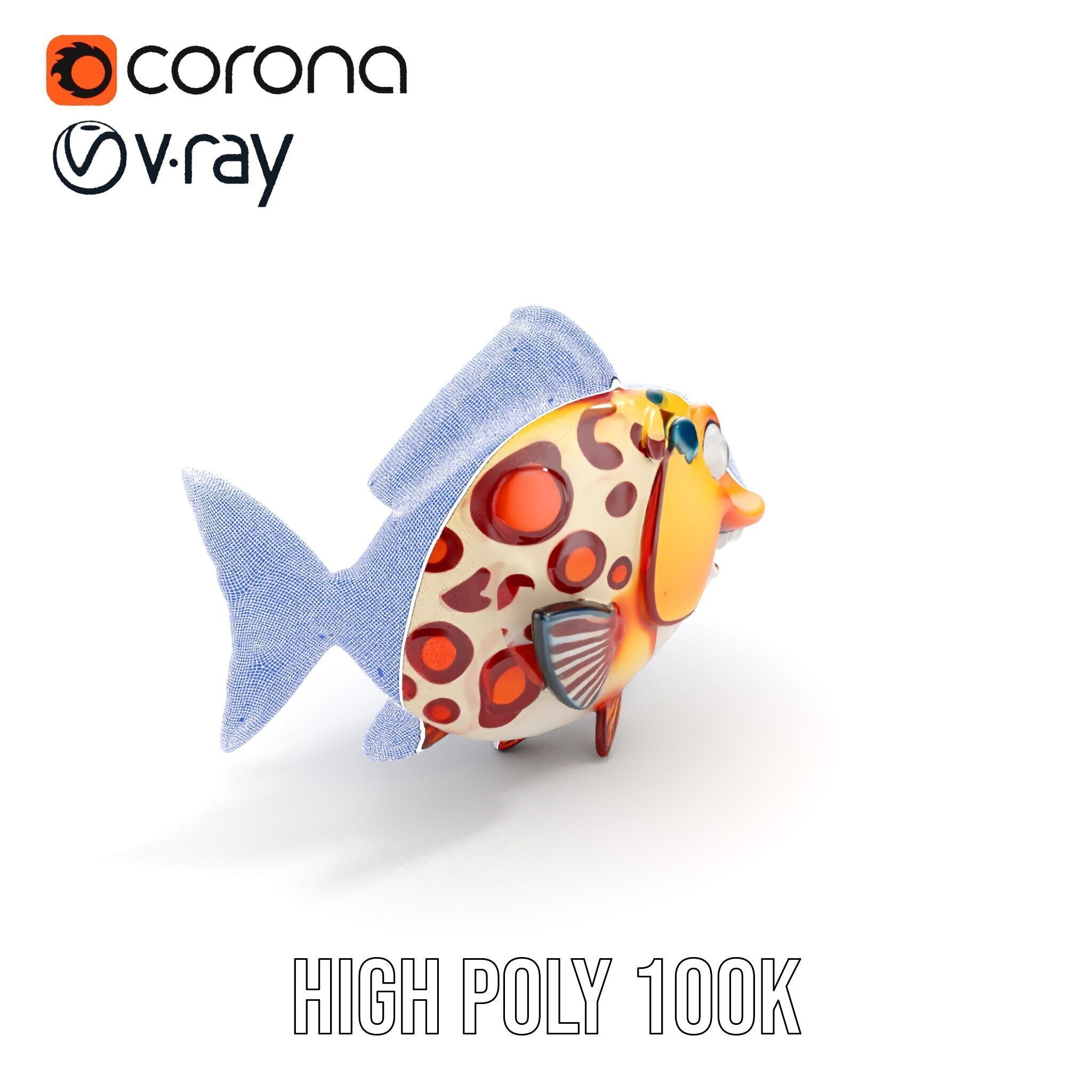 Cartoon Fish D Model Pack Low-poly 3D model_27