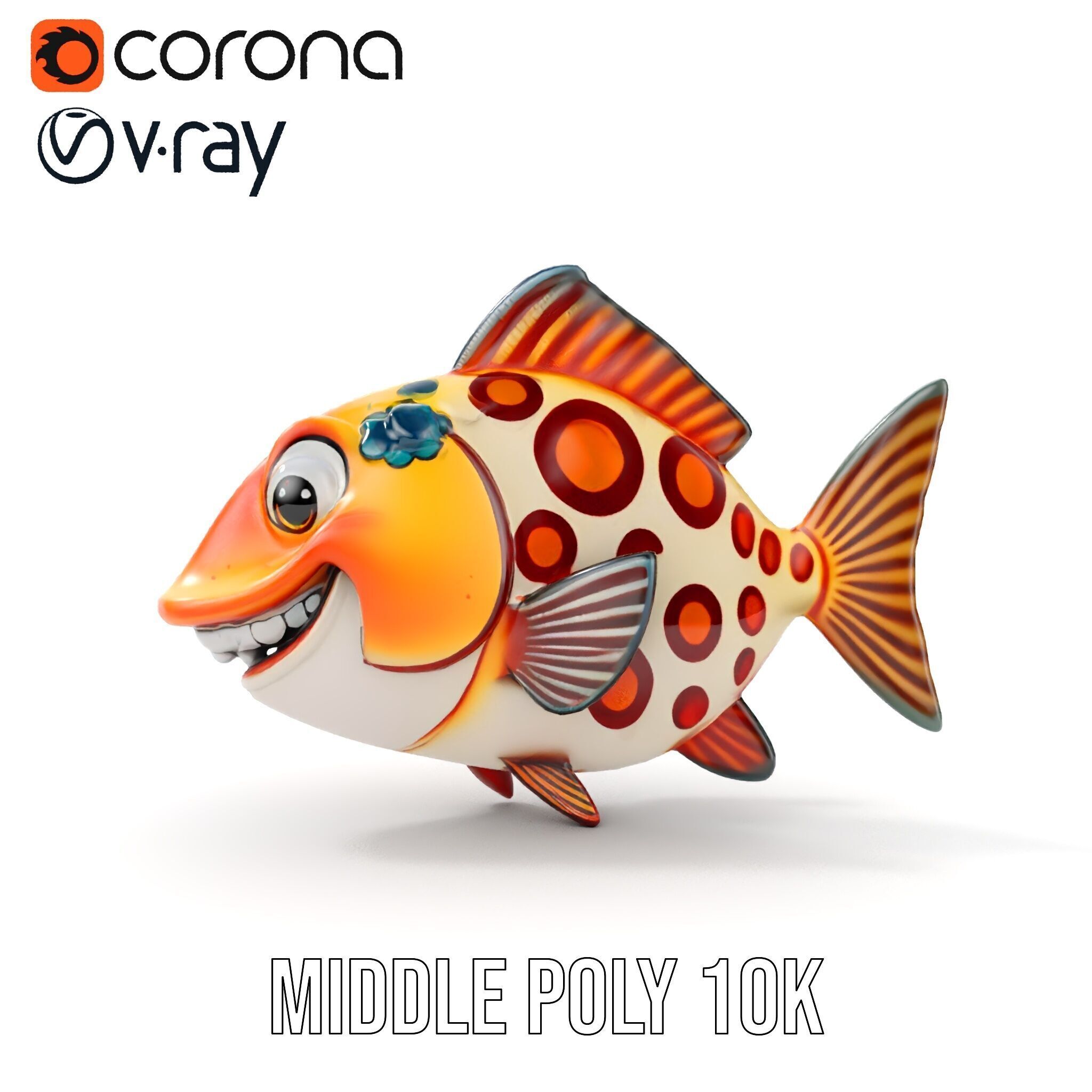 Cartoon Fish D Model Pack Low-poly 3D model_6