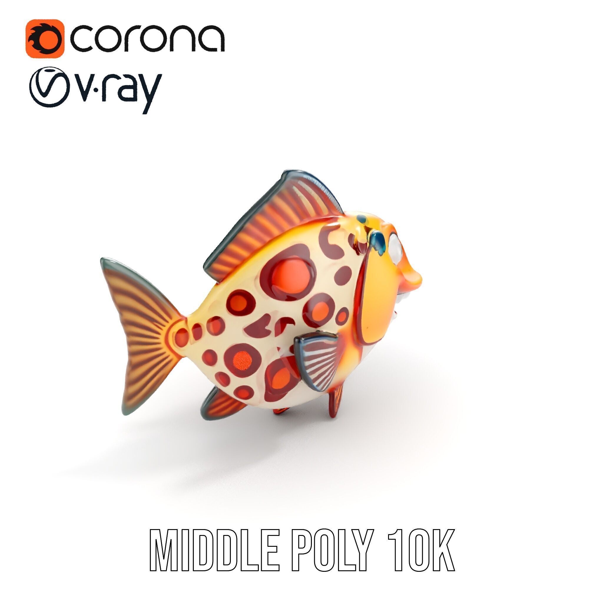 Cartoon Fish D Model Pack Low-poly 3D model_9