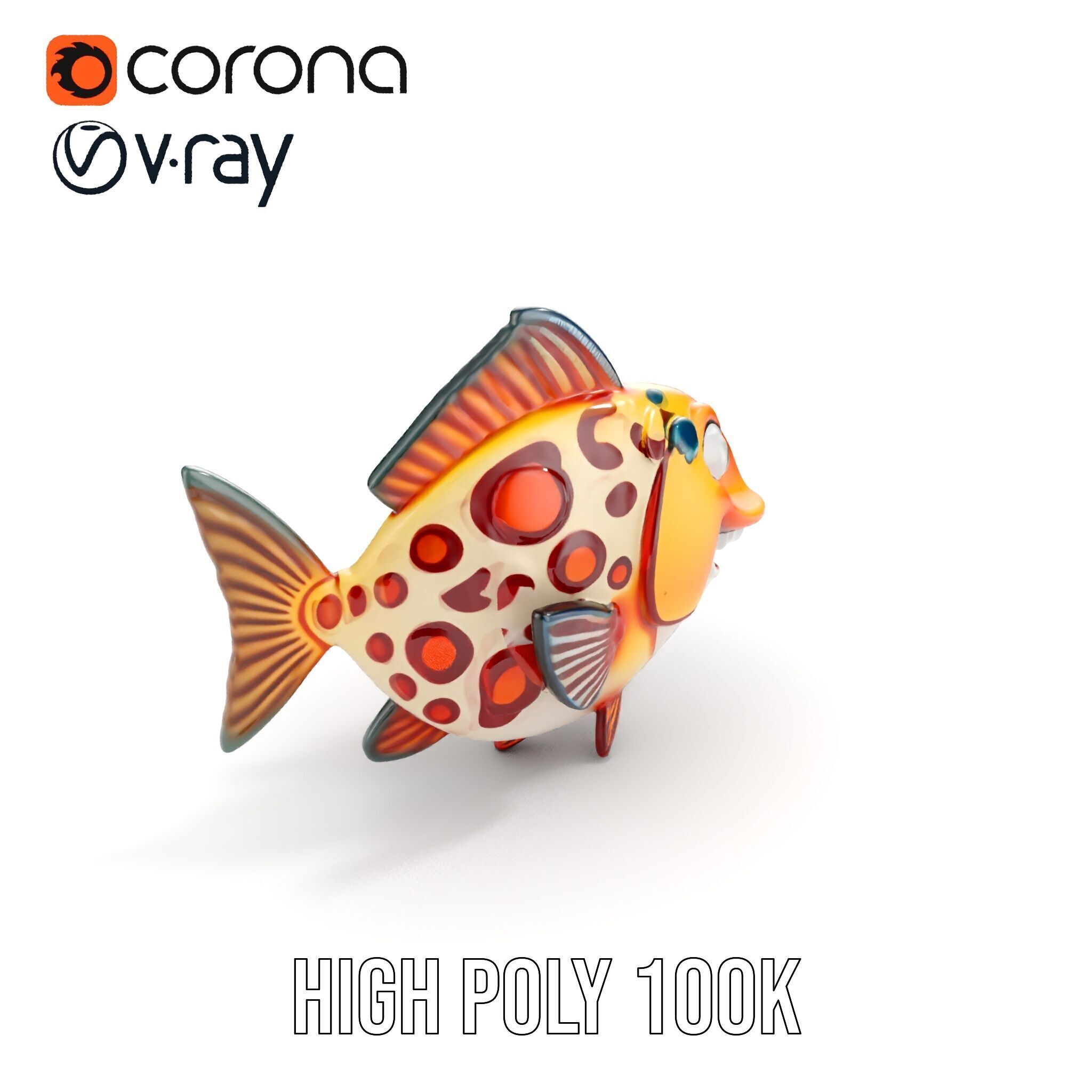 Cartoon Fish D Model Pack Low-poly 3D model_19