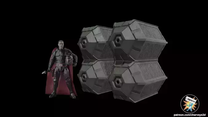 Star Wars Mandalore Imperial Base Crates for action figures