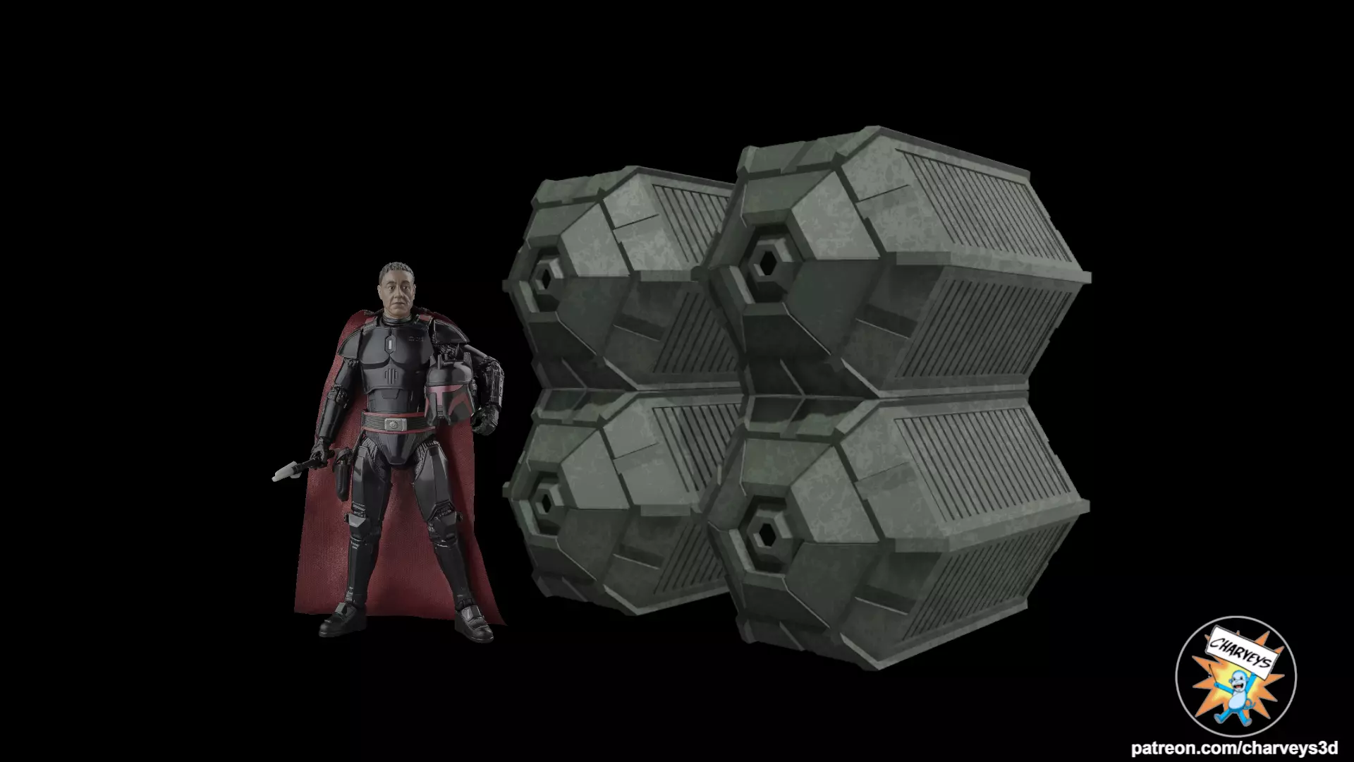 Star Wars Mandalore Imperial Base Crates for action figures 3D print model_0