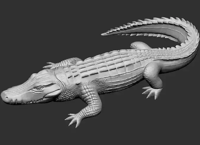 crocodile stl 3d printable model