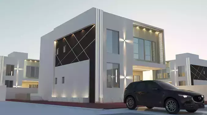 Contemporary Villa A71 DWG SketchUp Render Bundle