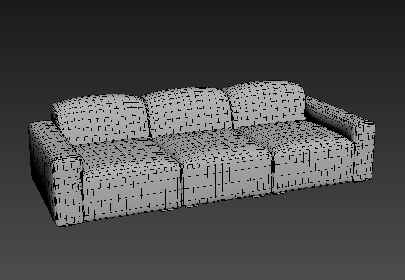 Morgan Modular Three Seater Low-poly 3D model_10