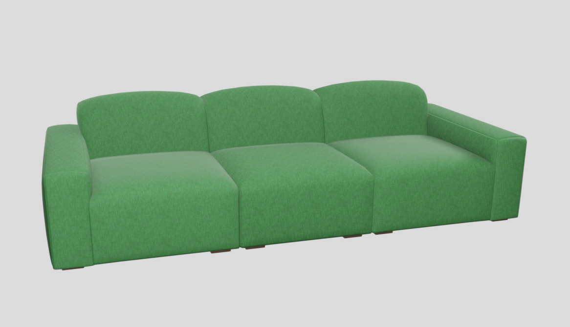 Morgan Modular Three Seater Low-poly 3D model_15