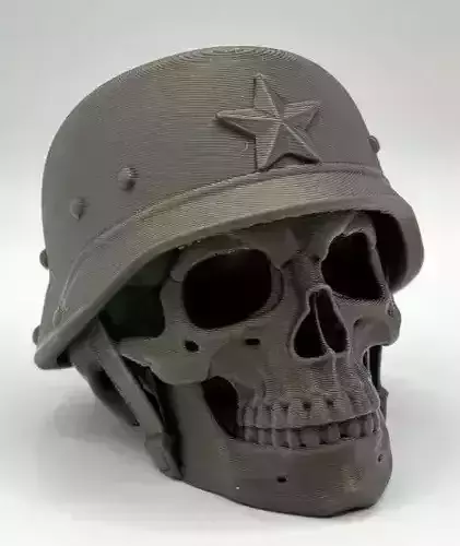 Retro Soldier Skull