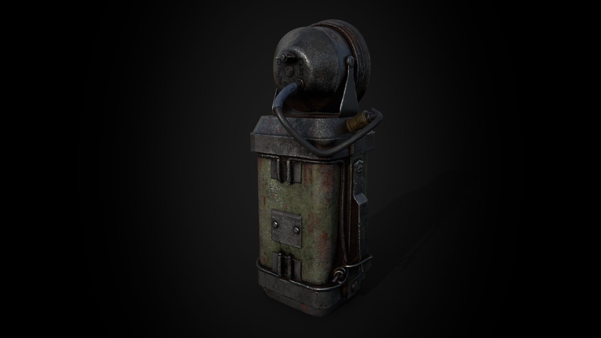 Old Mining Lantern - Game Ready - PBR Low-poly 3D model Low-poly 3D model_7