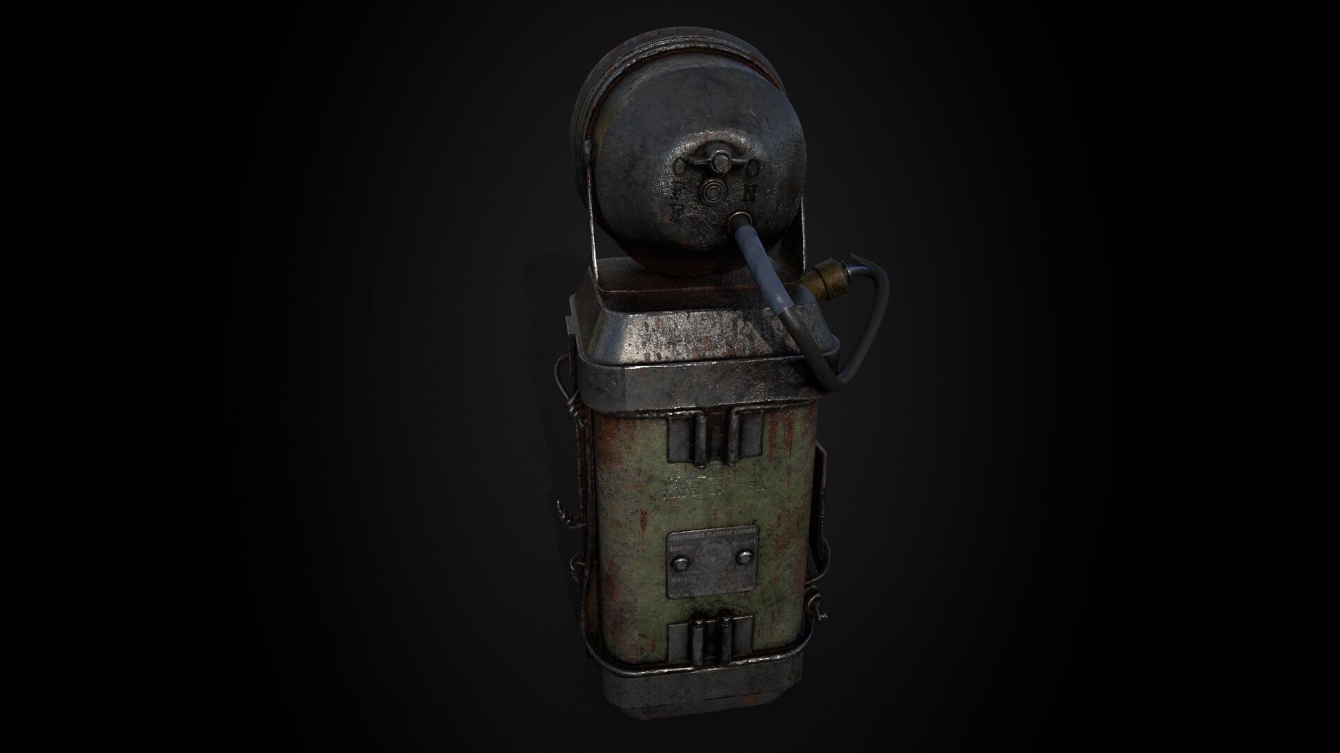 Old Mining Lantern - Game Ready - PBR Low-poly 3D model Low-poly 3D model_8