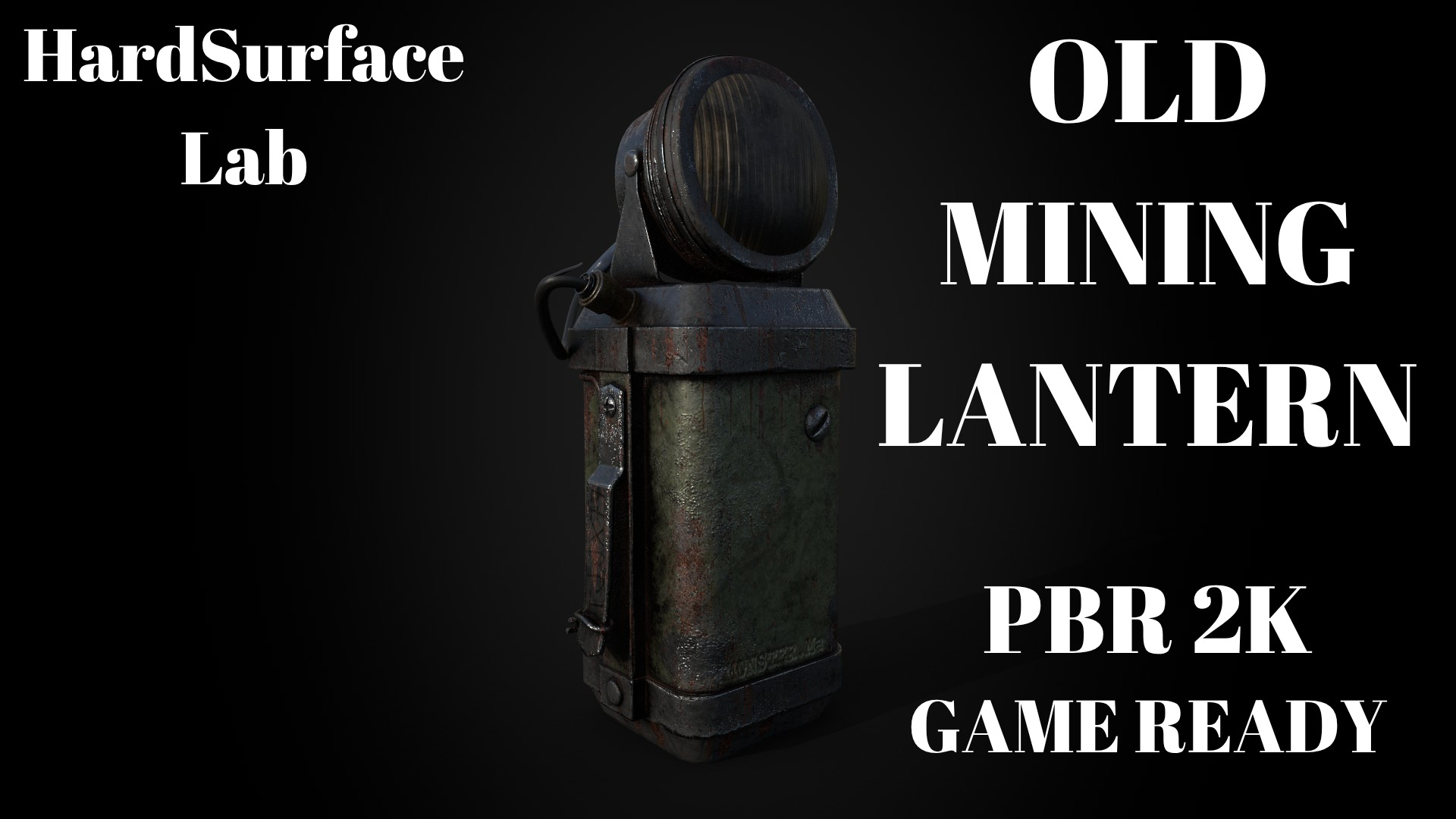 Old Mining Lantern - Game Ready - PBR Low-poly 3D model Low-poly 3D model_1