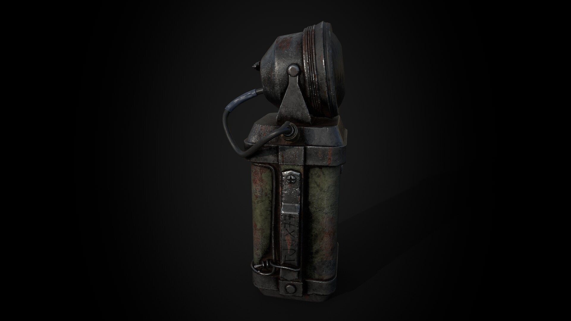 Old Mining Lantern - Game Ready - PBR Low-poly 3D model Low-poly 3D model_5