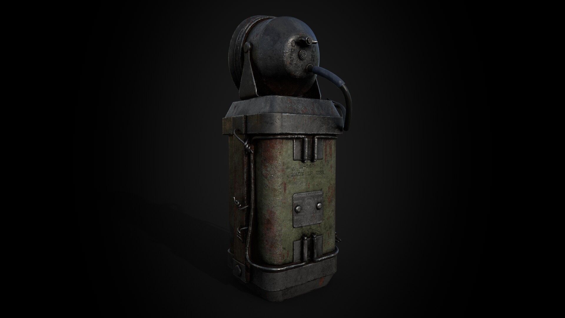 Old Mining Lantern - Game Ready - PBR Low-poly 3D model Low-poly 3D model_6