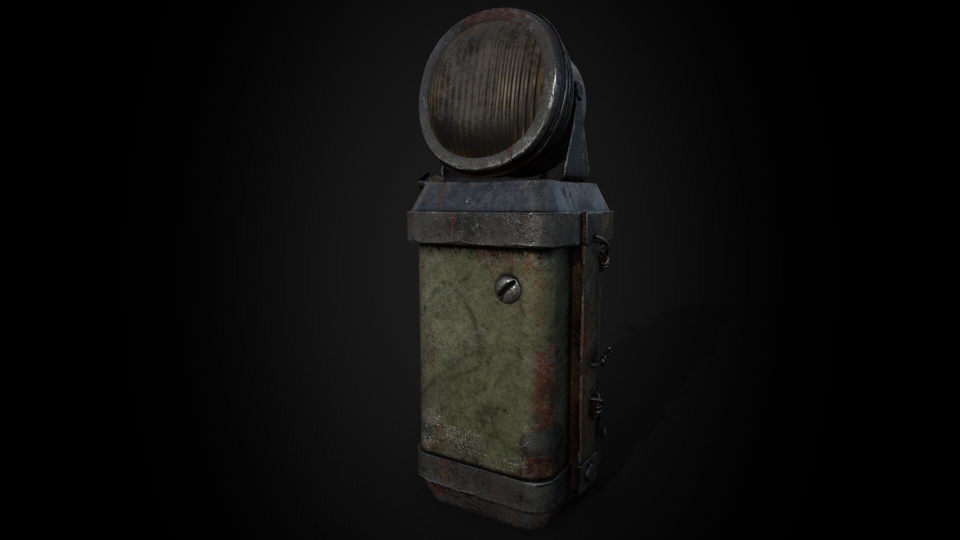 Old Mining Lantern - Game Ready - PBR Low-poly 3D model Low-poly 3D model_4