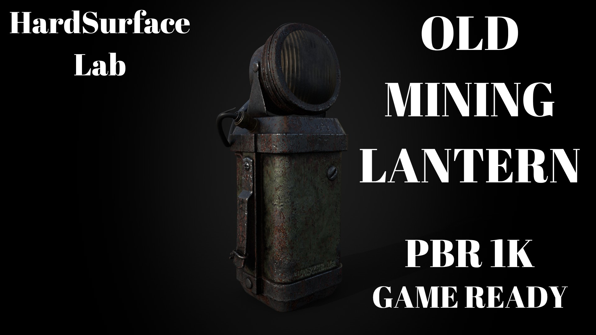Old Mining Lantern - Game Ready - PBR Low-poly 3D model Low-poly 3D model_2