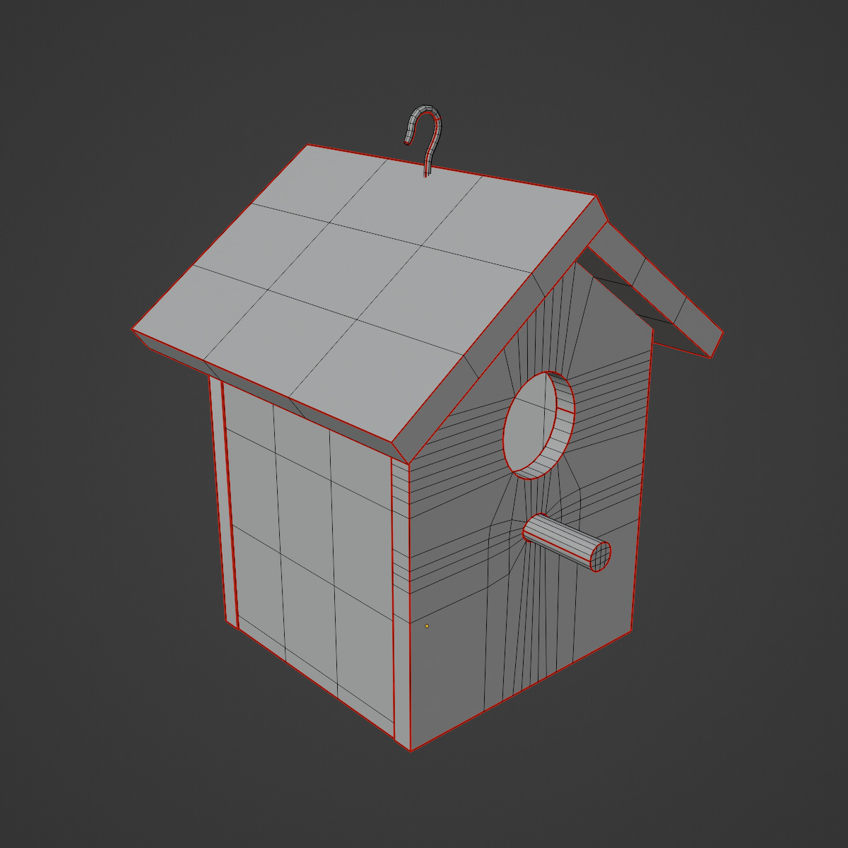 Birdhouse 04 Low-poly 3D model_8