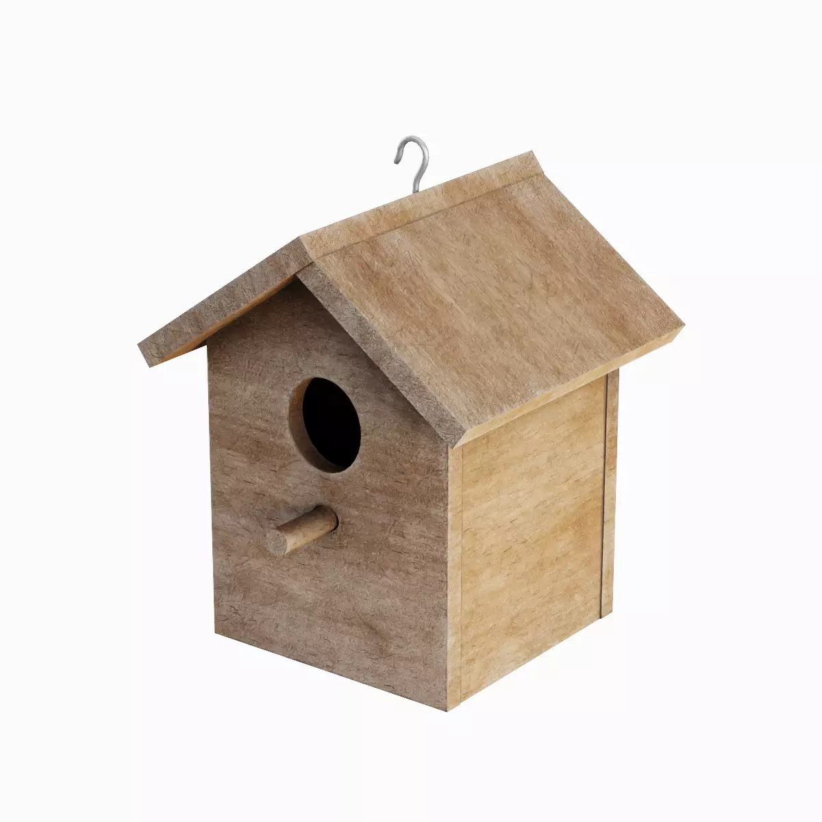 Birdhouse 04 Low-poly 3D model_0