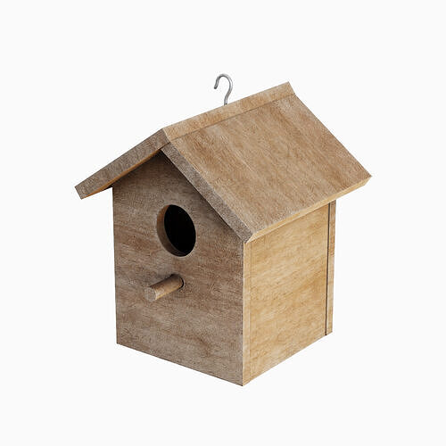 Birdhouse 04 Low-poly 3D model