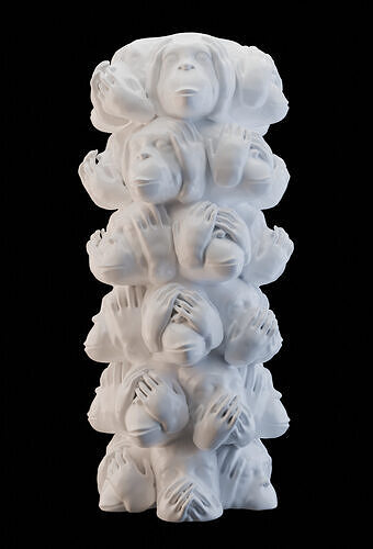 3 Wise Monkey 3D print model