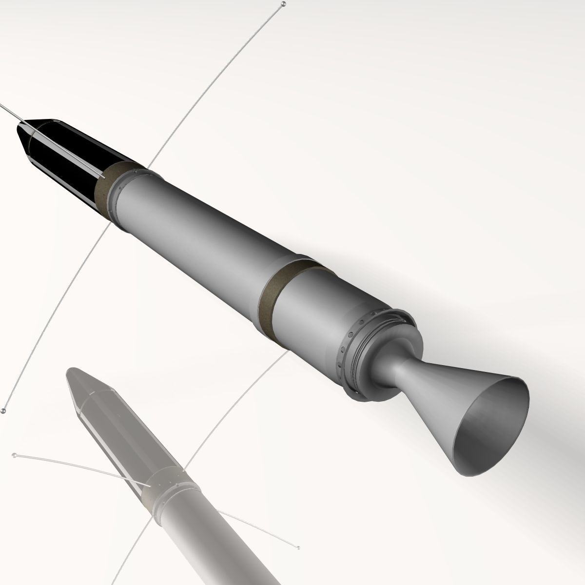 US Explorer I Satellite 3D model_1
