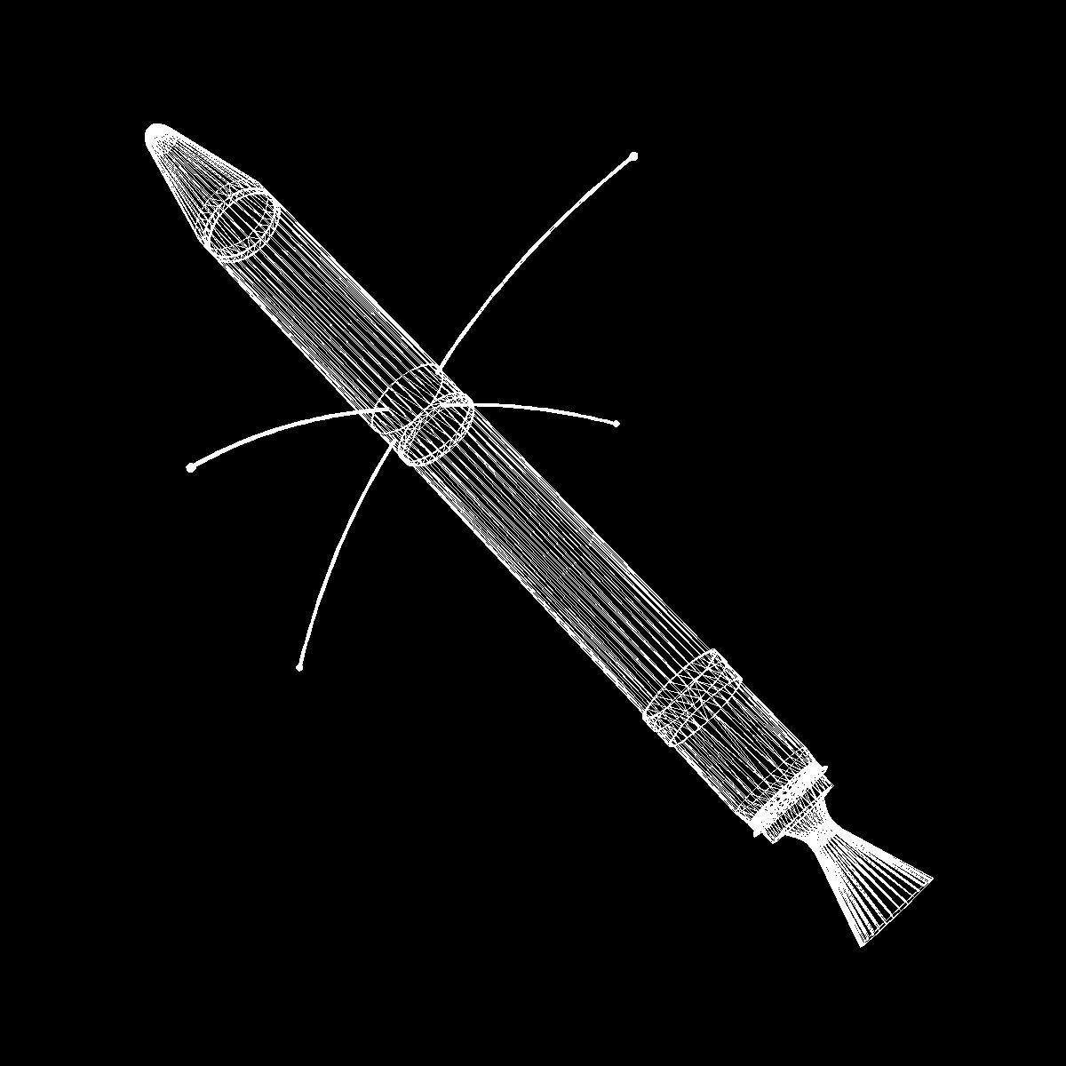 US Explorer I Satellite 3D model_8