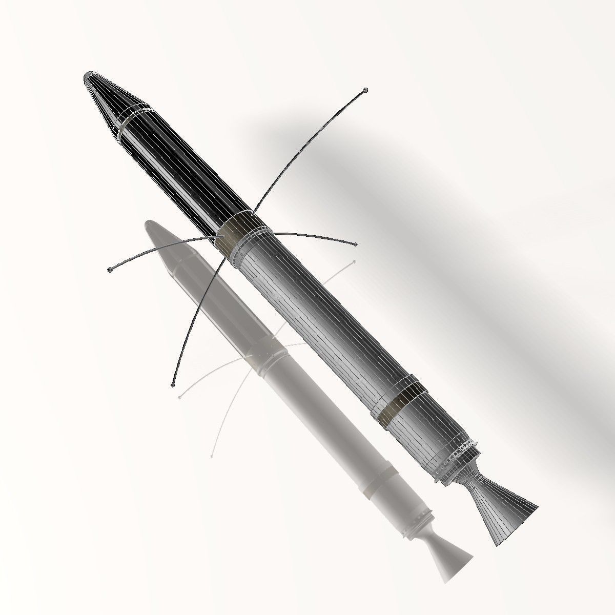 US Explorer I Satellite 3D model_7