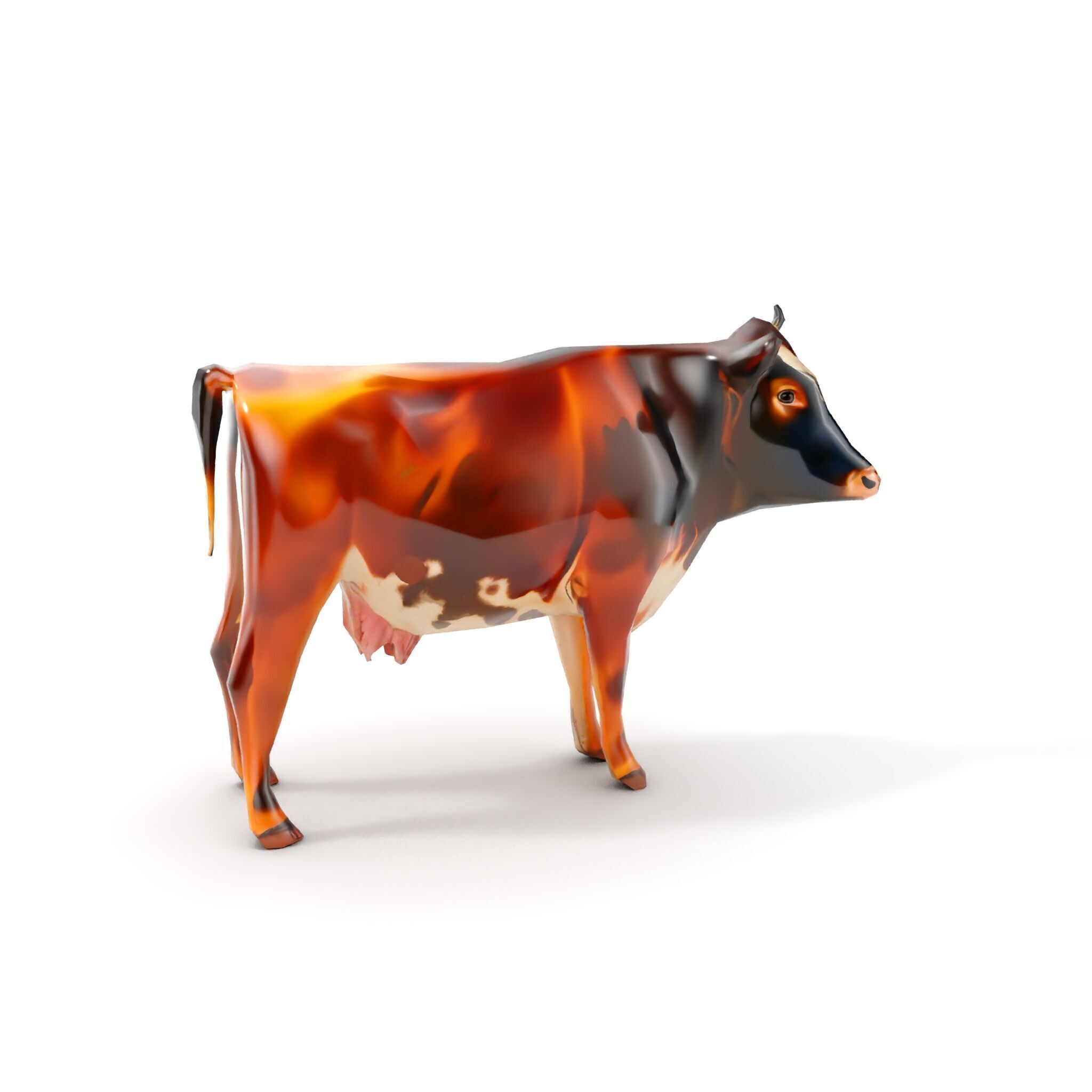 Realistic Cow Model Pack for D Rendering and Animation Low-poly 3D model_7