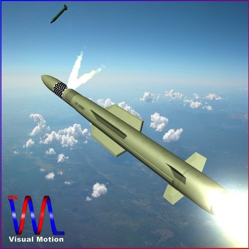 MIM-104F PAC-3 MSE Missile Low-poly 3D model
