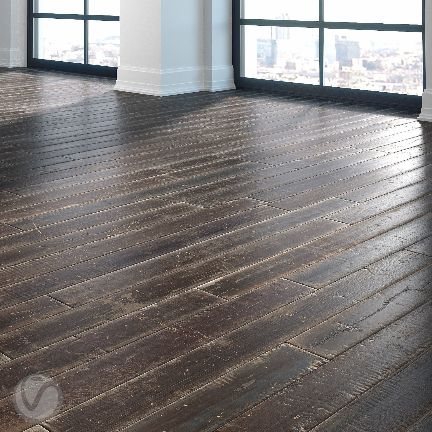 Old Parquet 3D model_1