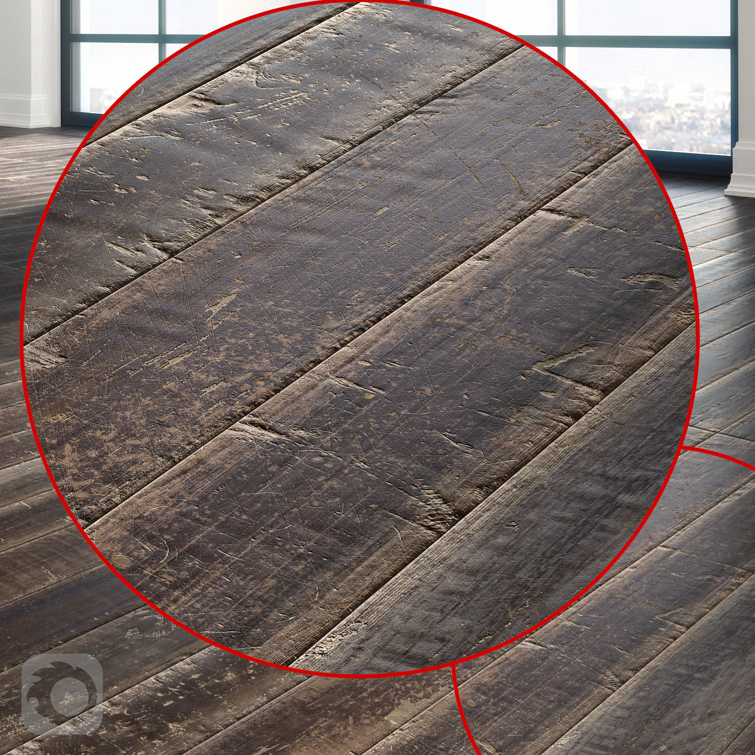 Old Parquet 3D model_2