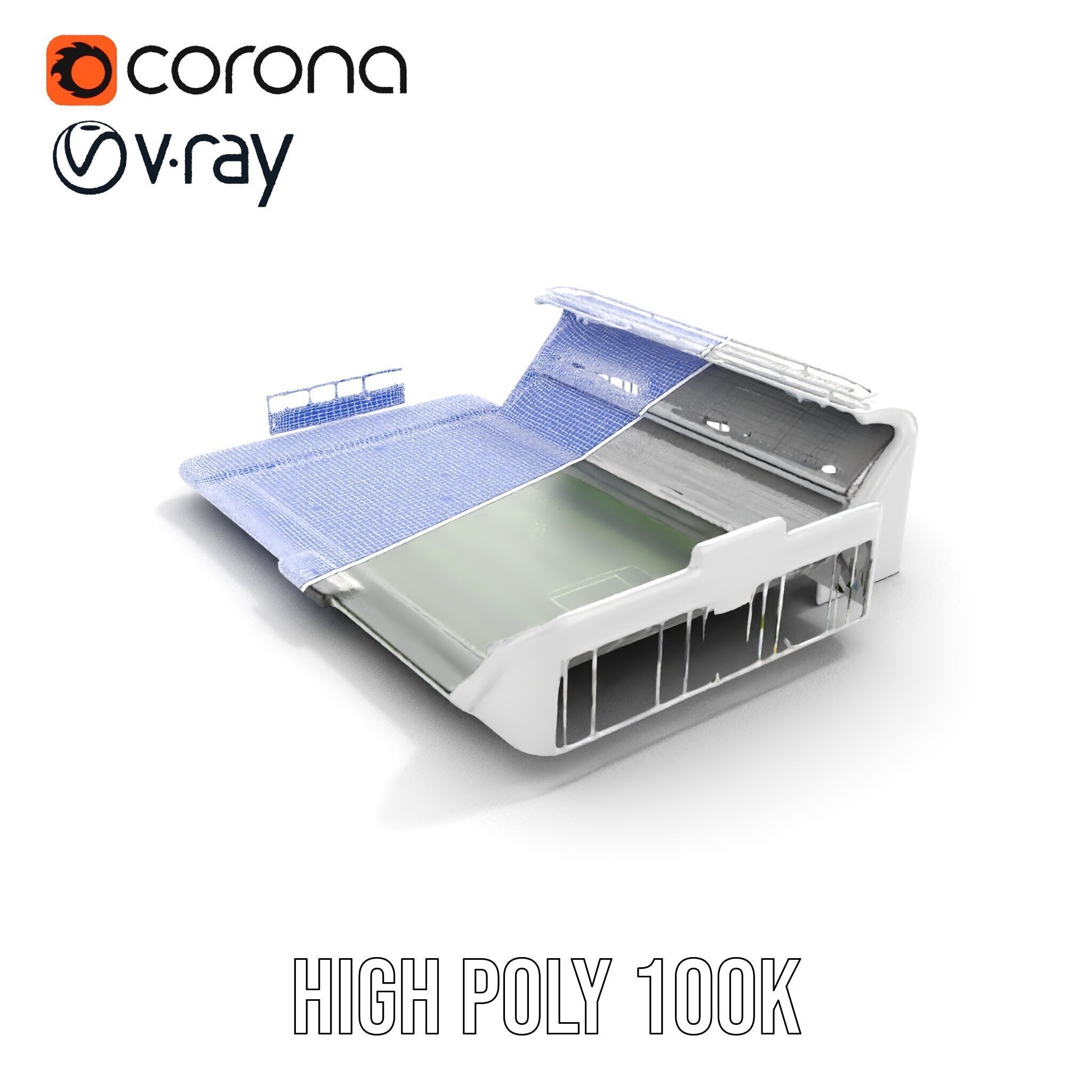 Football Stadium Model Pack for Game Development and Rendering Low-poly 3D model_35