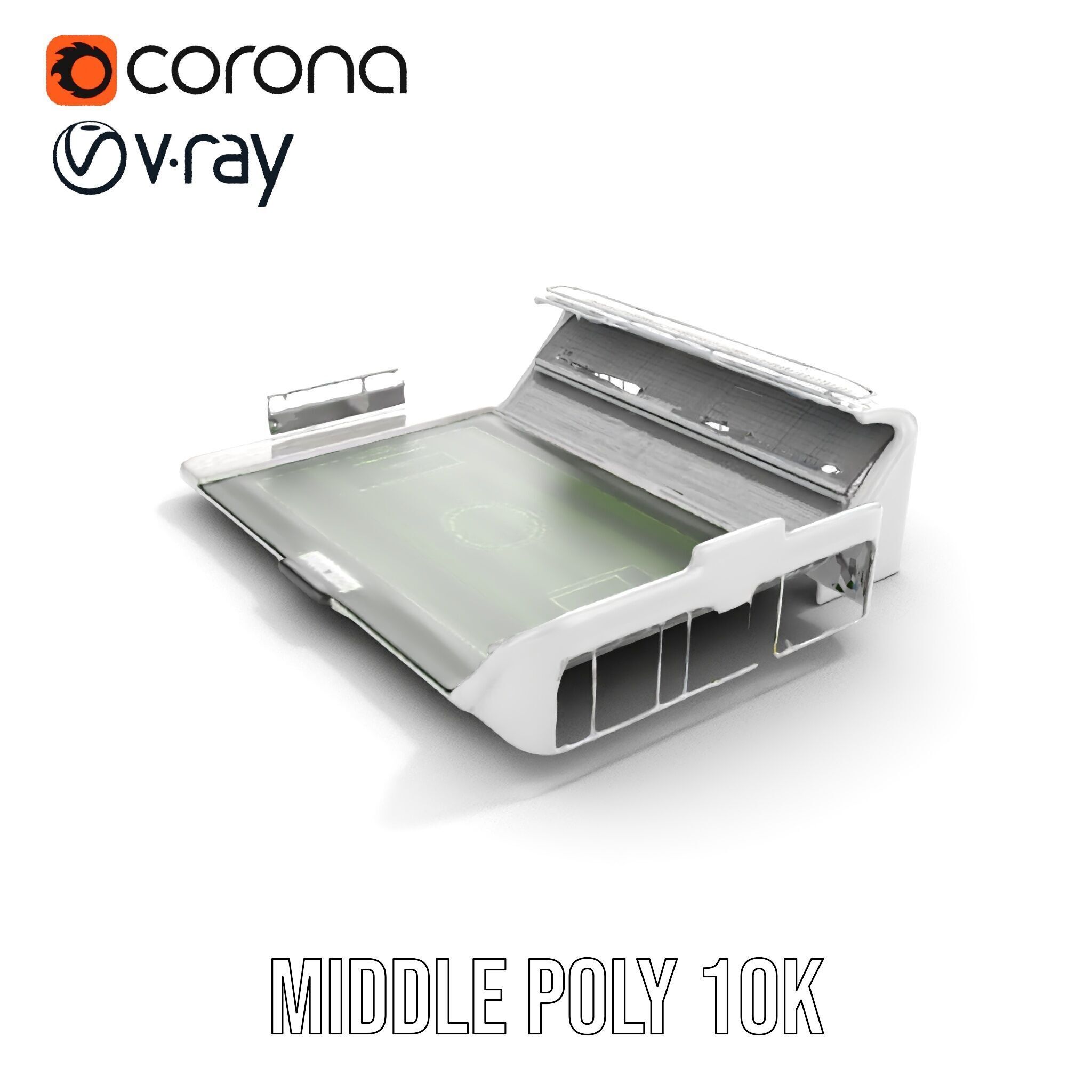 Football Stadium Model Pack for Game Development and Rendering Low-poly 3D model_12