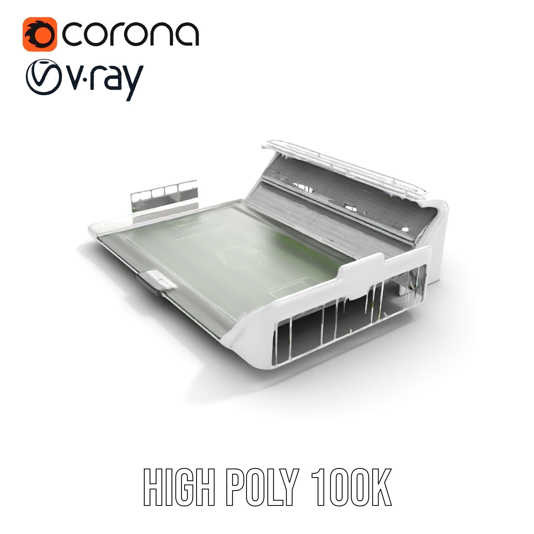 Football Stadium Model Pack for Game Development and Rendering Low-poly 3D model_29