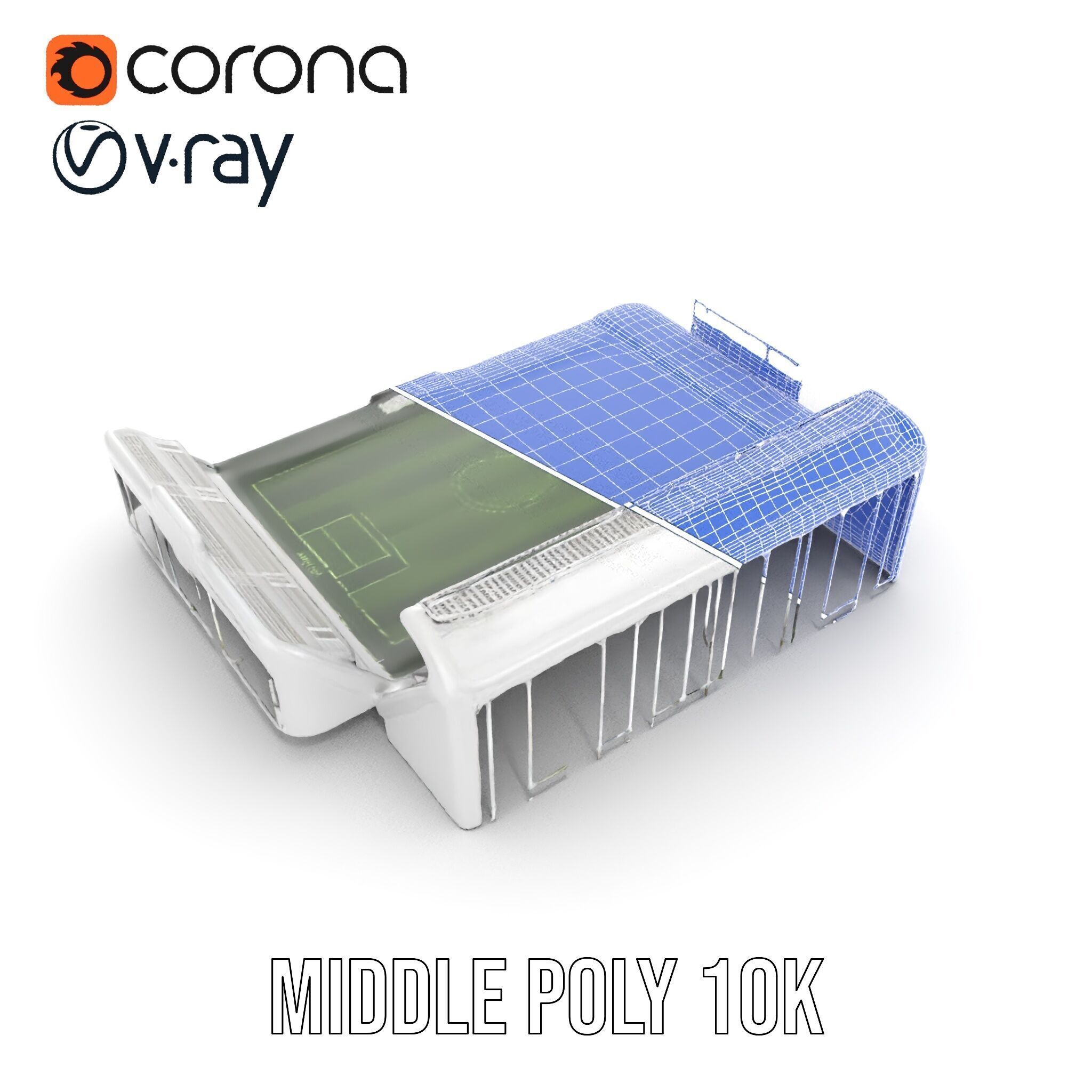 Football Stadium Model Pack for Game Development and Rendering Low-poly 3D model_30