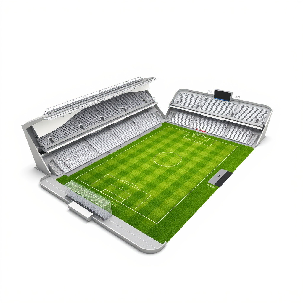 Football Stadium Model Pack for Game Development and Rendering Low-poly 3D model_2
