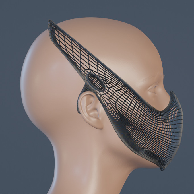 Wearable Fashion Mask  3D print model_1