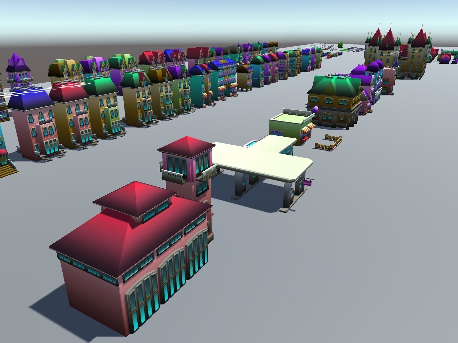 Simple City Constructor Low-poly 3D model_27