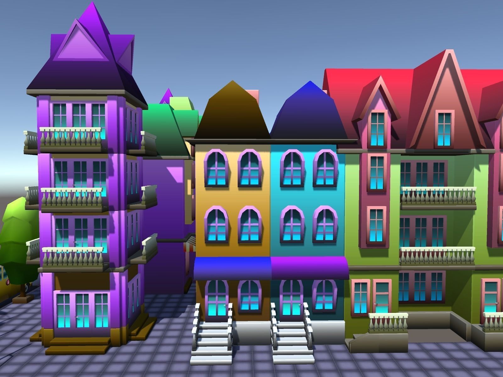Simple City Constructor Low-poly 3D model_18