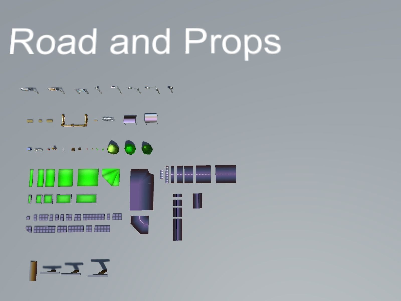 Simple City Constructor Low-poly 3D model_33