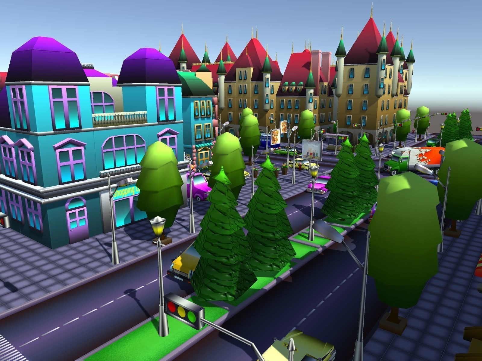 Simple City Constructor Low-poly 3D model_10