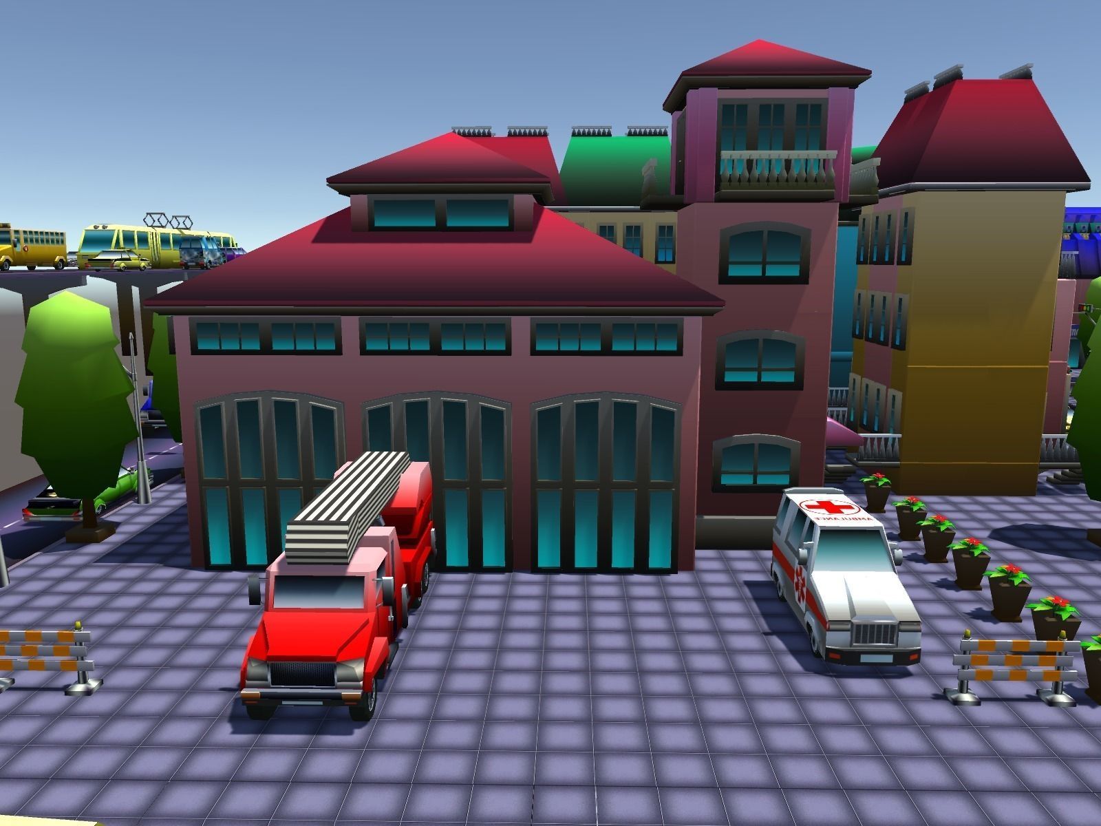 Simple City Constructor Low-poly 3D model_20