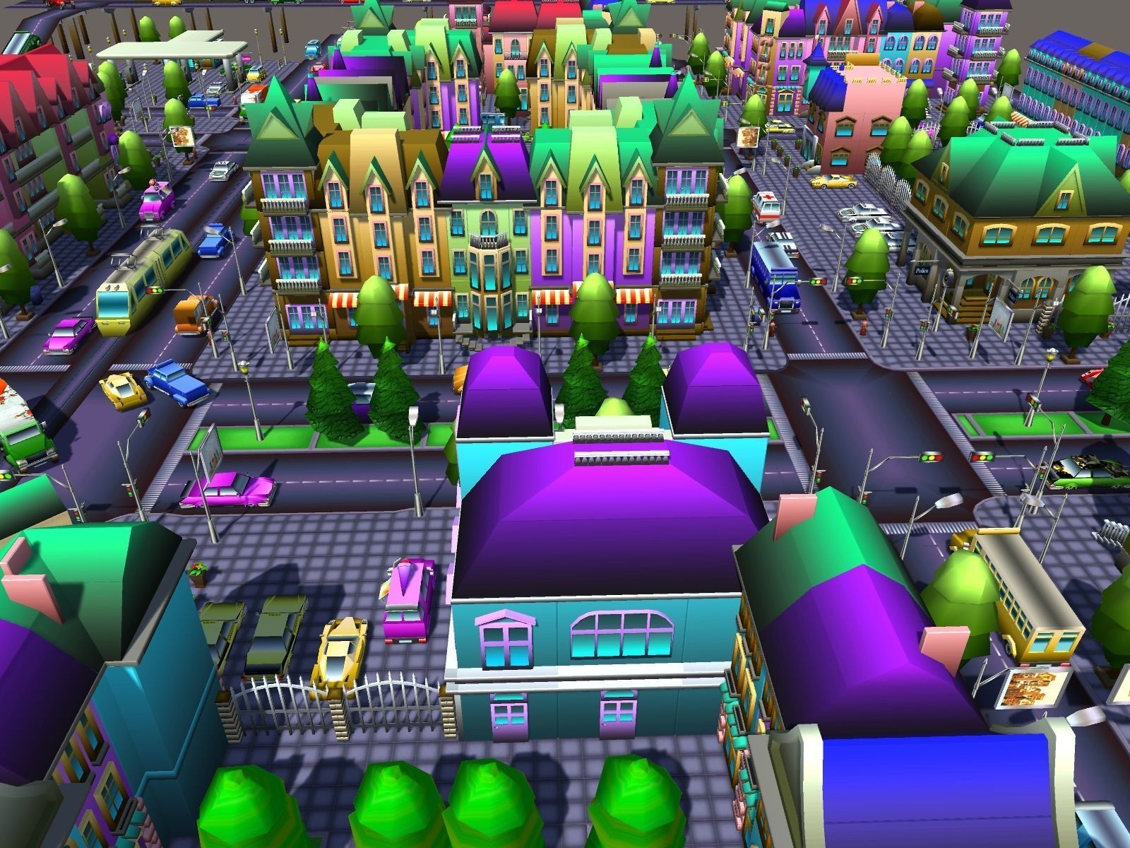 Simple City Constructor Low-poly 3D model_3