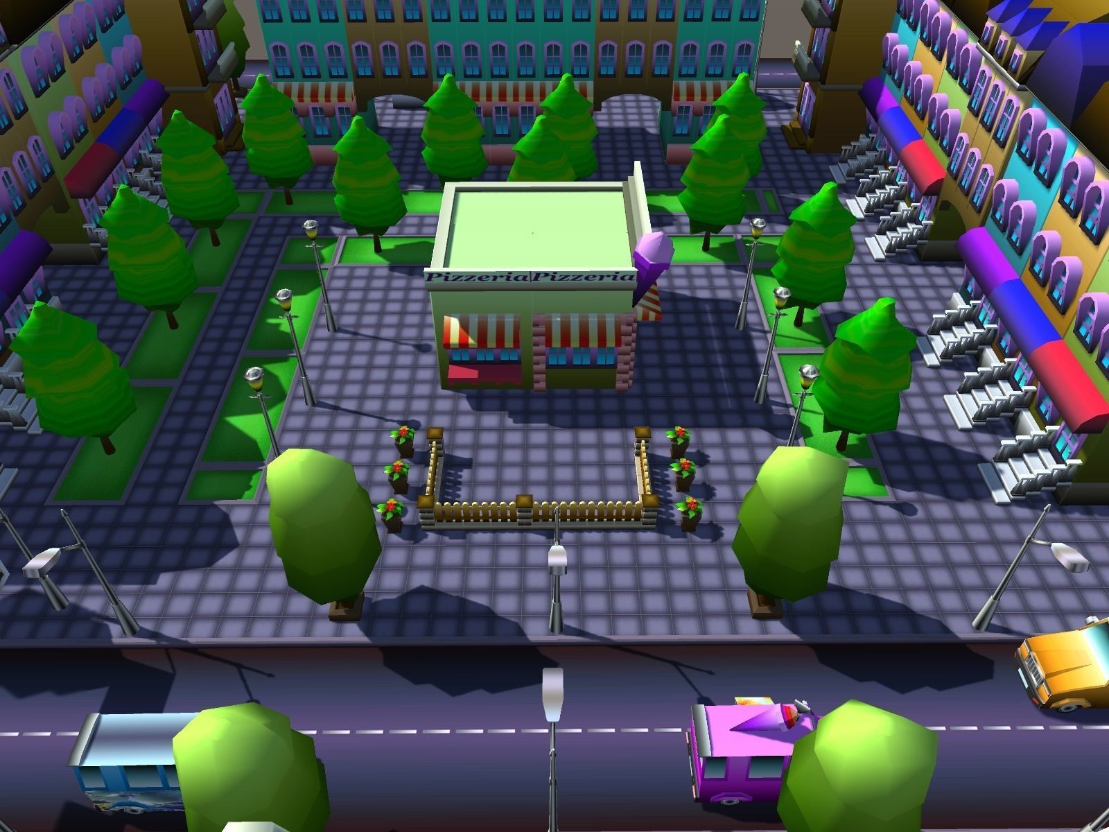 Simple City Constructor Low-poly 3D model_11