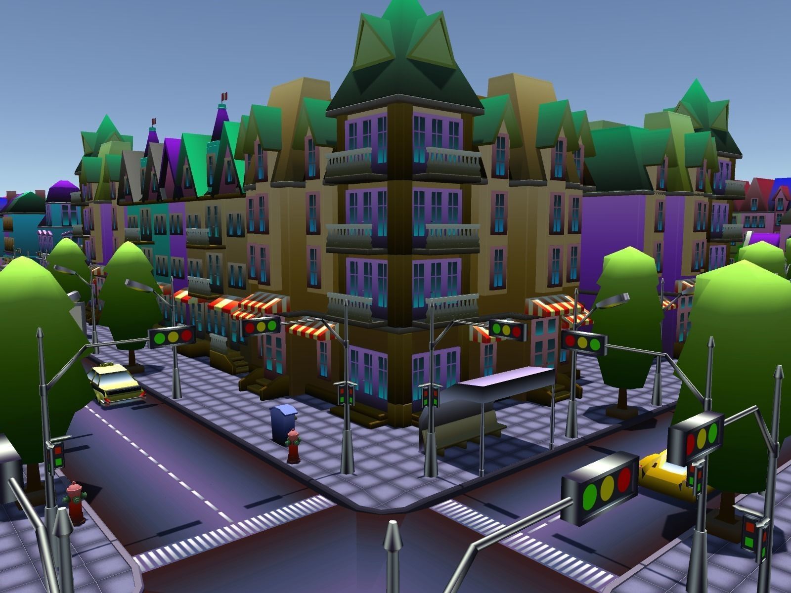 Simple City Constructor Low-poly 3D model_2