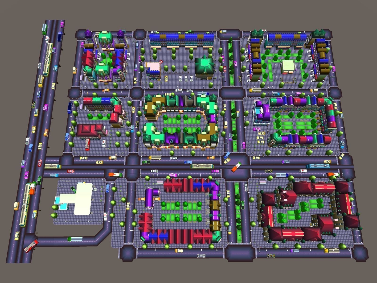 Simple City Constructor Low-poly 3D model_30