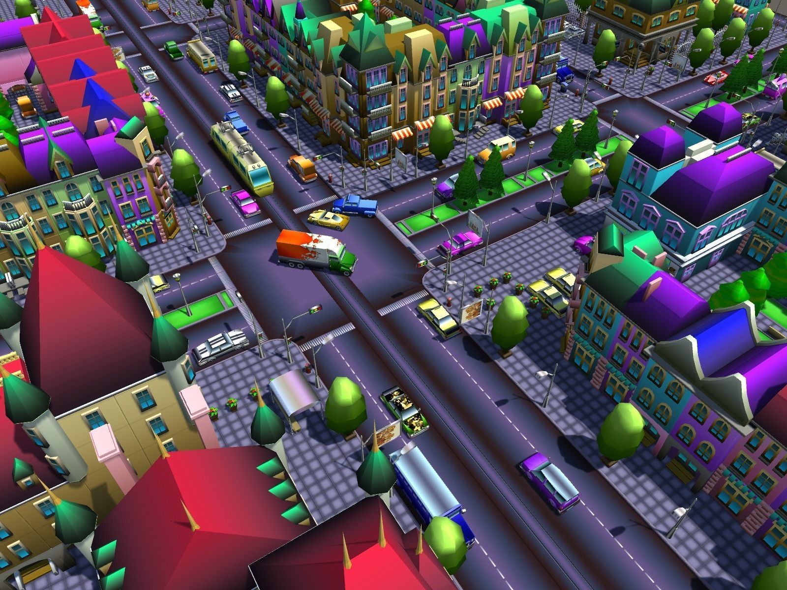 Simple City Constructor Low-poly 3D model_26