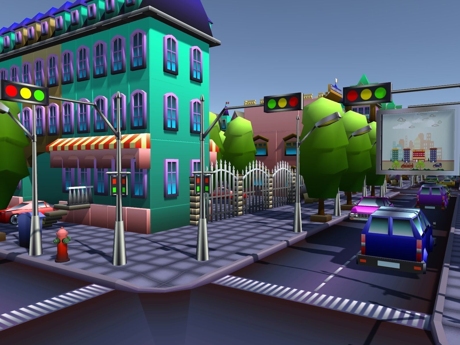 Simple City Constructor Low-poly 3D model_14