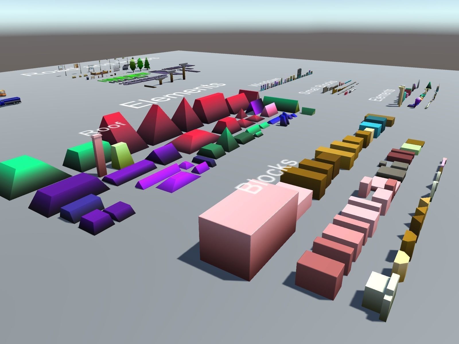 Simple City Constructor Low-poly 3D model_32