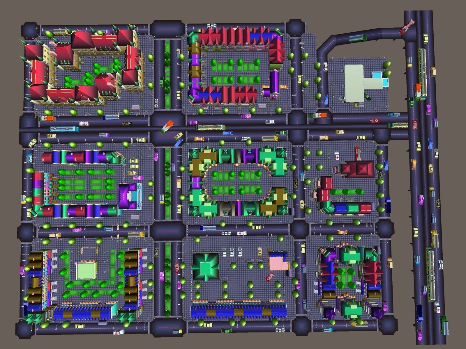 Simple City Constructor Low-poly 3D model_24