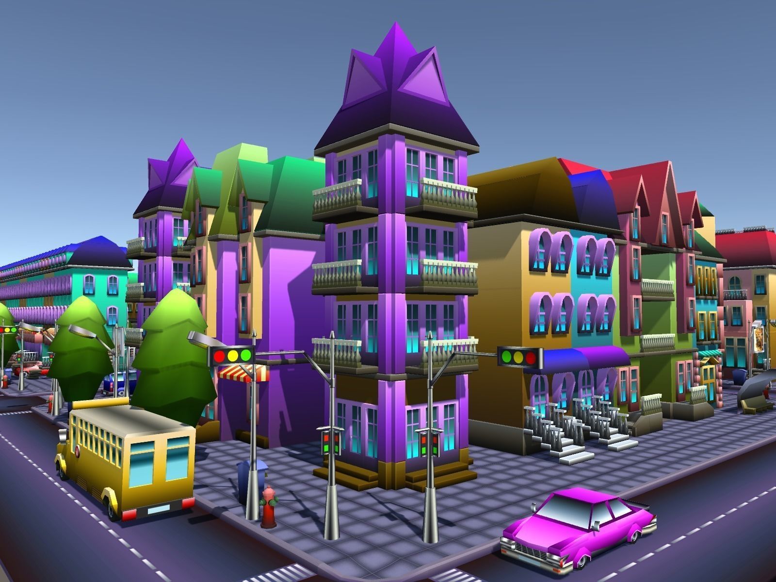 Simple City Constructor Low-poly 3D model_15